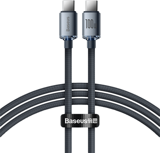 Cable/Baseus/Crystal/TypeC-TypeC/1,2m/BK