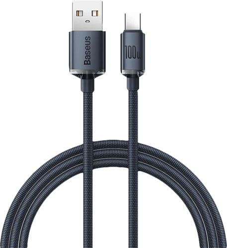 Cable/Baseus/Crystal/Usb-TypeC/1,2m/BK